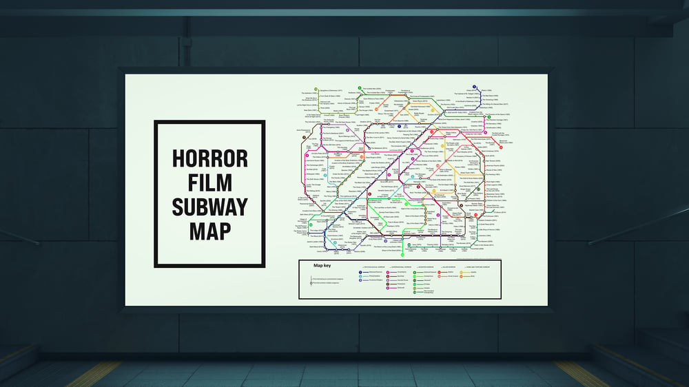 Horror Film Subway Map